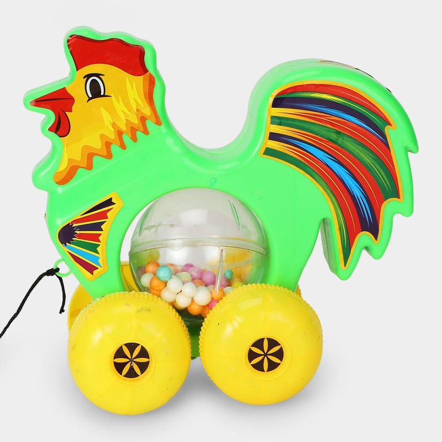 Kid's Green Plastic Pull Along Toy, , large