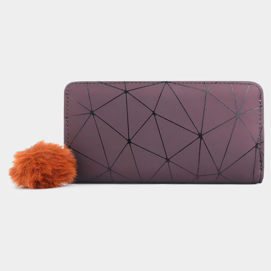 Women's Colour Block Polyurethane Long Wallet, , large image number null