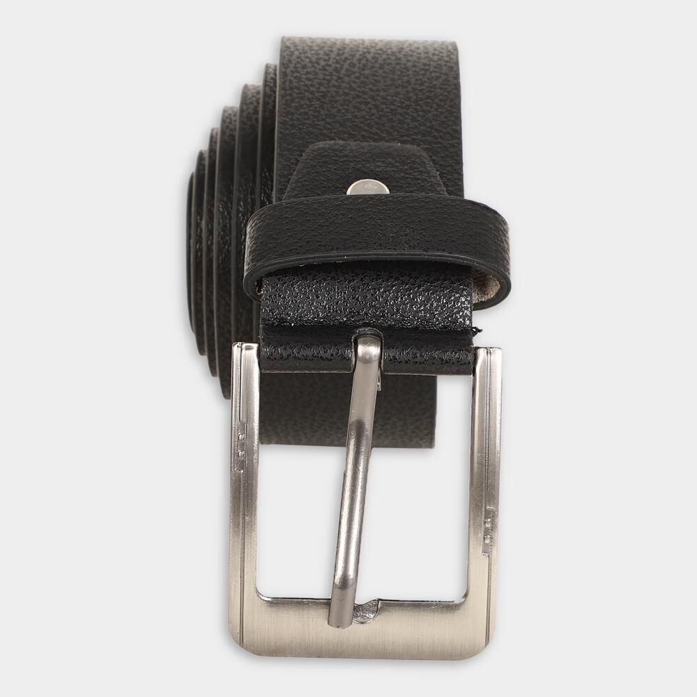 Black Tie                         Men's Black Polyurethane Formal Belt