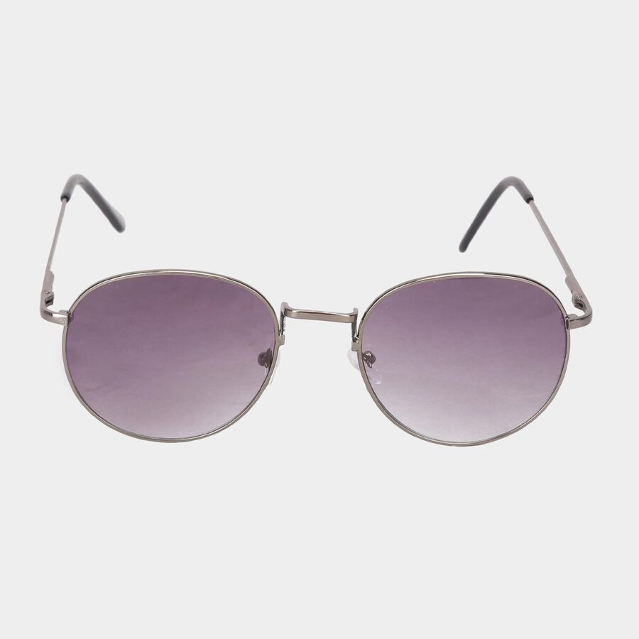 Men's Metal Gradient Round Sunglasses, , large