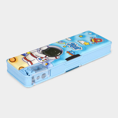 Magnetic Plastic Pencil Box - Color/Design May Vary