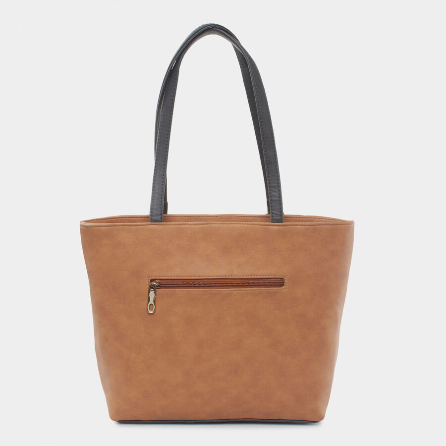 Women's Mustard Polyurethane Tote Bag, , large image number null