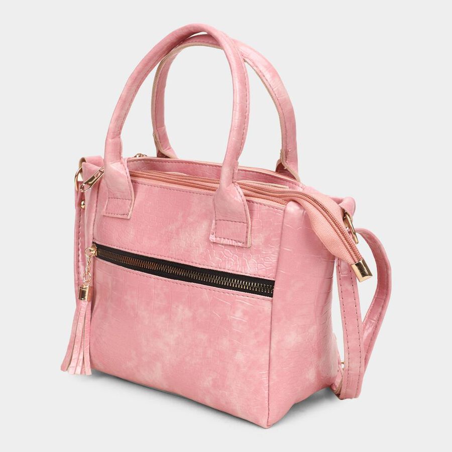 Women's Pink Polyurethane Sling Bag, , large image number null
