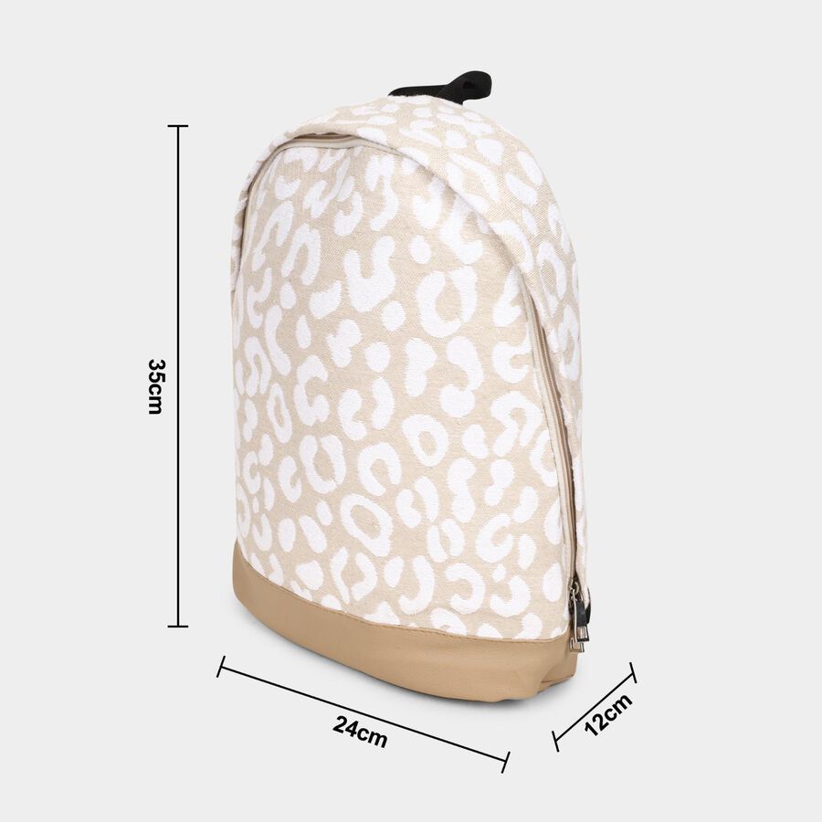Women's off-White Canvas Backpack, , large image number null