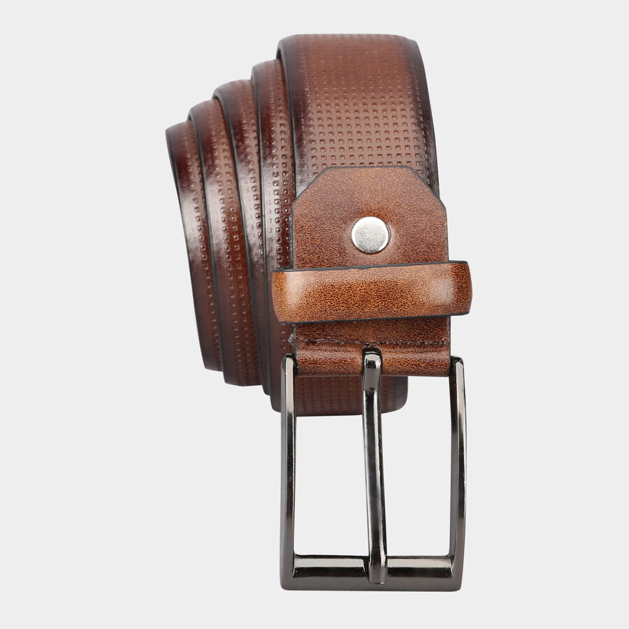 Men's Tan Polyurethane Casual Belt, , large image number null