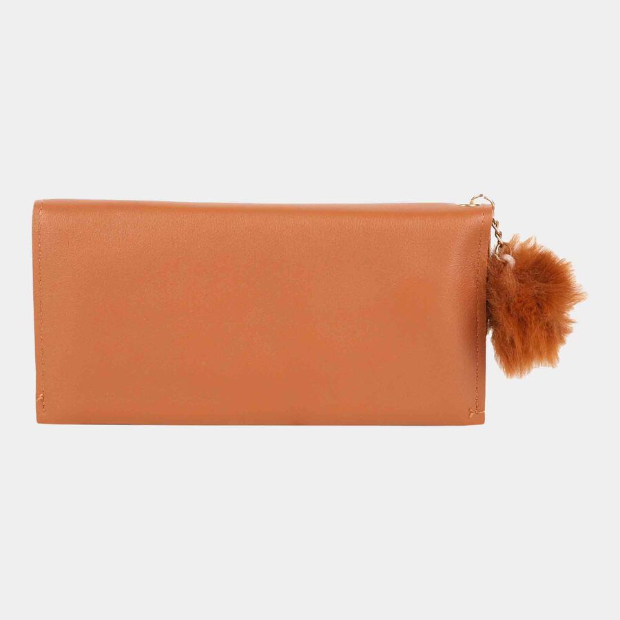 Women's Tan Polyurethane Handbag, , large image number null