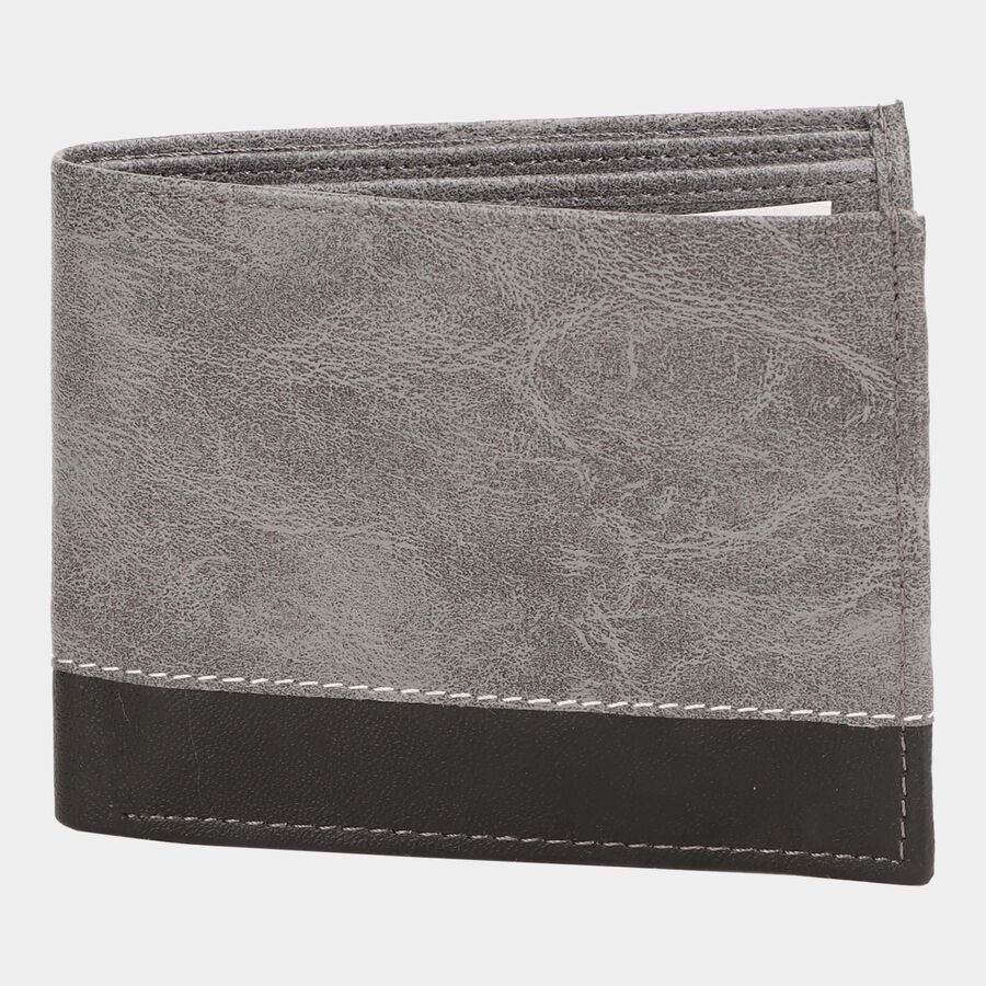 Men's Black Polyurethane Wallet, , large image number null