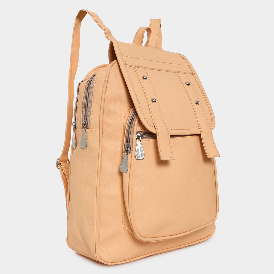 Women's Solid Polyurethane Backpack, , large image number null