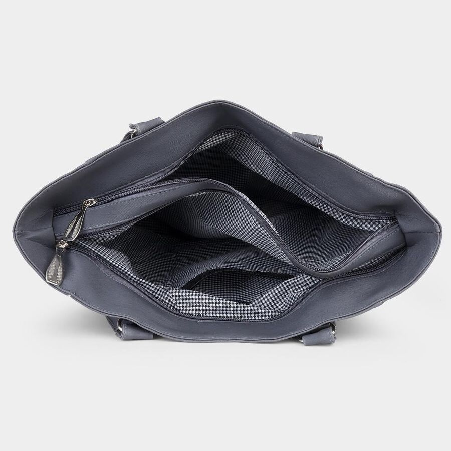 Women's Grey Polyurethane Hand Bag, , large image number null