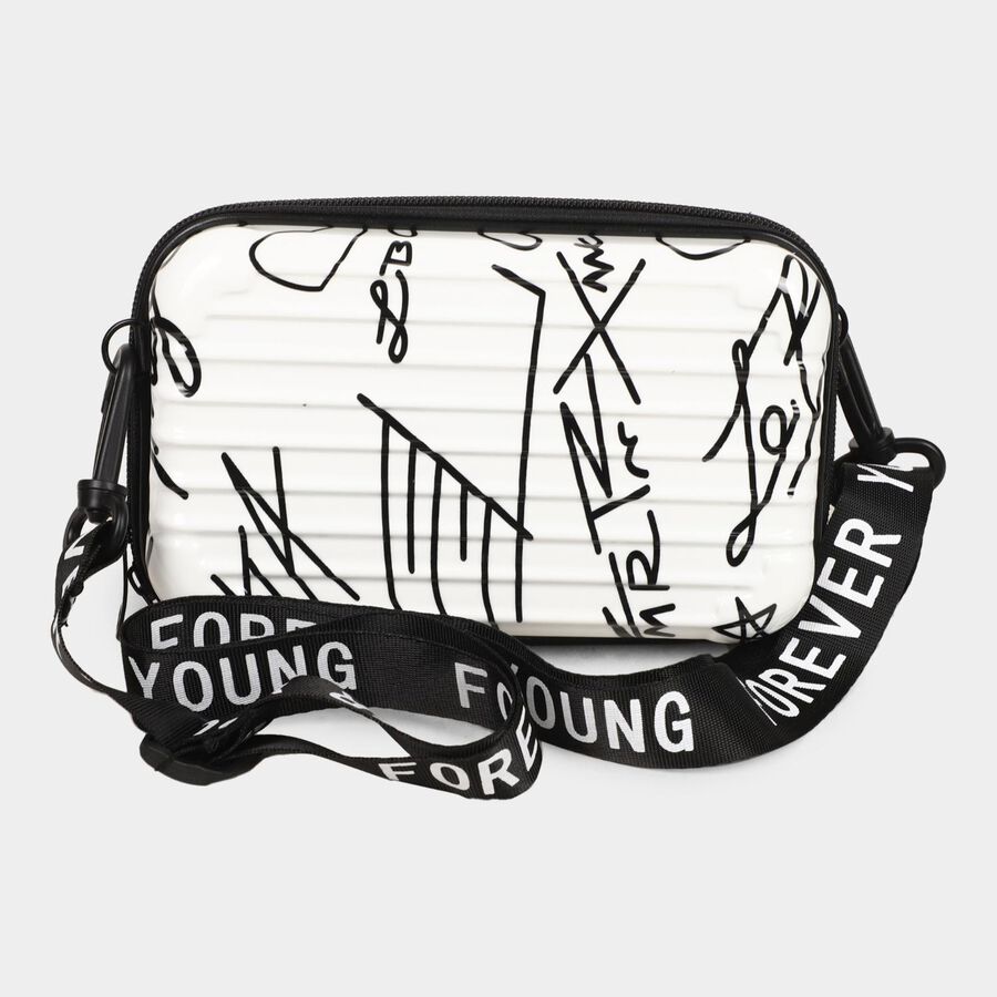 Women's Black Acrylic Sling Bag, , large image number null