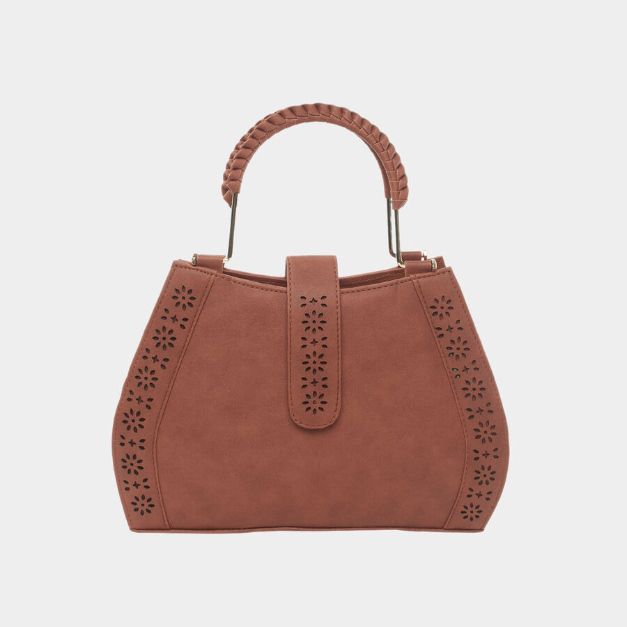 Women's Tan Polyurethane Hand Bag, , large image number null