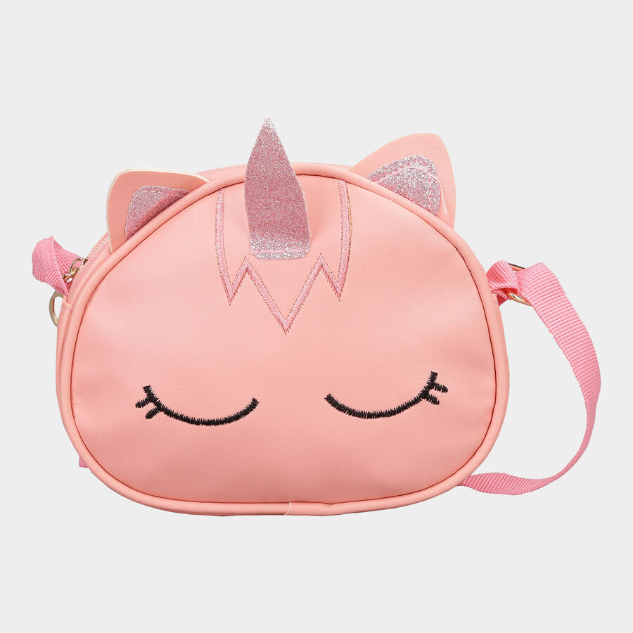 Kid's Pink Polyurethane Bag, , large image number null