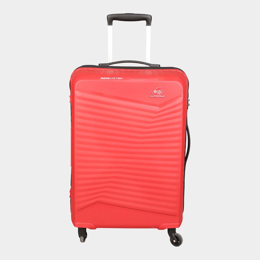 4-Wheel Red Polypropylene Hard Case Trolley, Medium, , large image number null