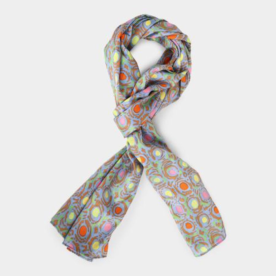 Women's Blue Fabric Scarf, , large