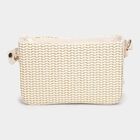 Women's White Polyurethane Sling Bag, , small image number null