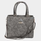 Grey Polyurethane Baguette Bag, , small image number null