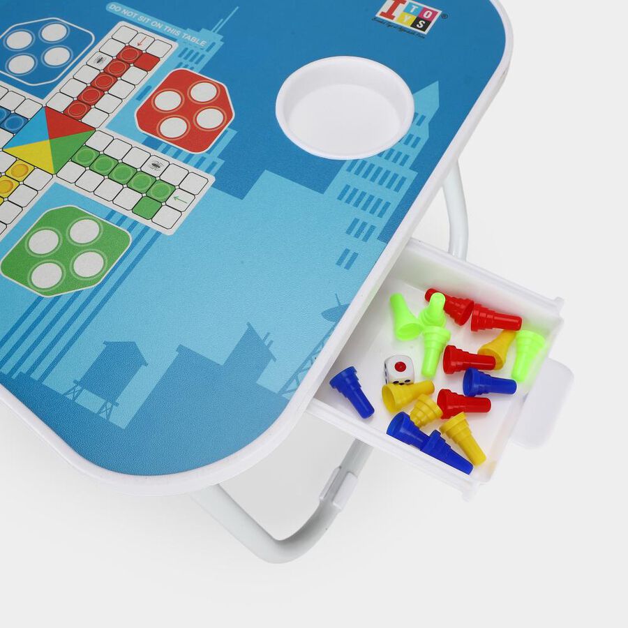 Spoder Man Learning Table Kid's Spiederman Foldable Study Table with Ludo Game