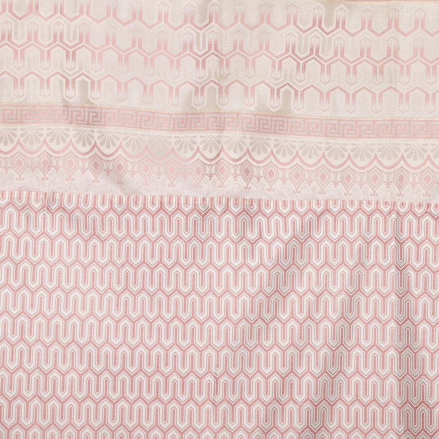 5ft. Bedroom Soft Dusty Pink Jacquard Eyelet Window Curtains, , large image number null