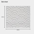 120 GSM Grey Microfiber Double Bedsheet With Pillow Cover, , small image number null