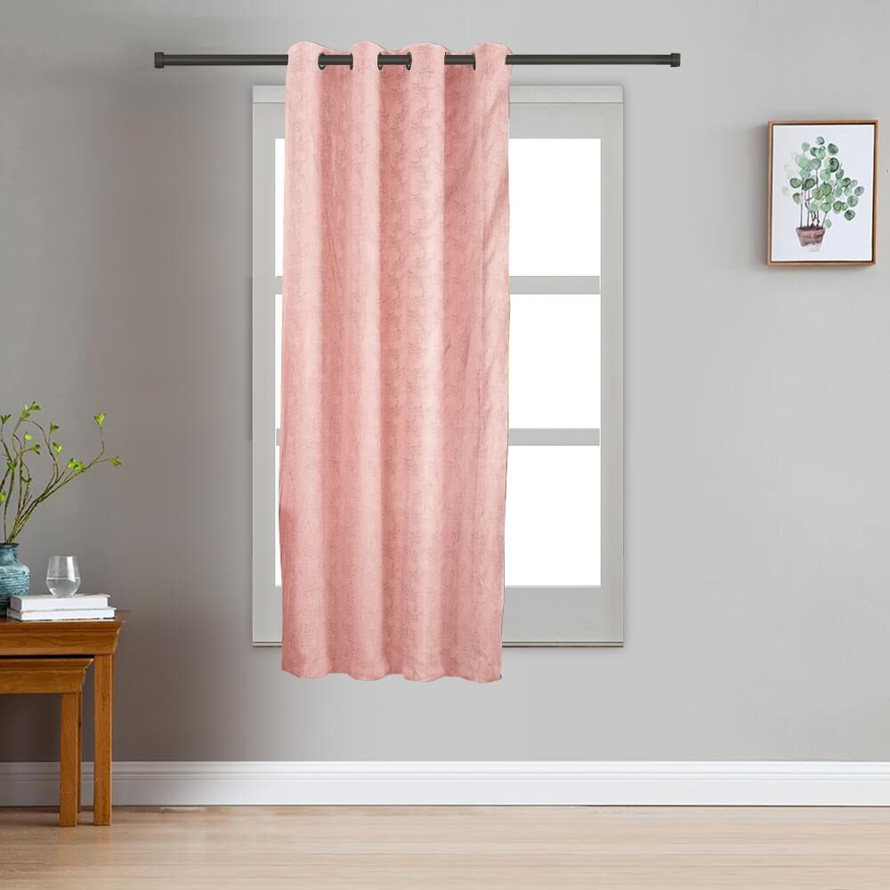 Home Beautiful                         Pink Polyester Curtain