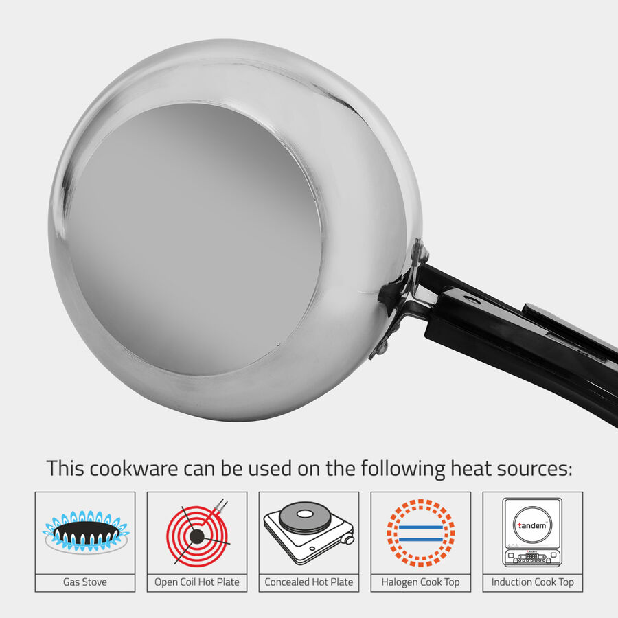 3 L Induction Pressure Cooker, Stainless Steel, , large image number null