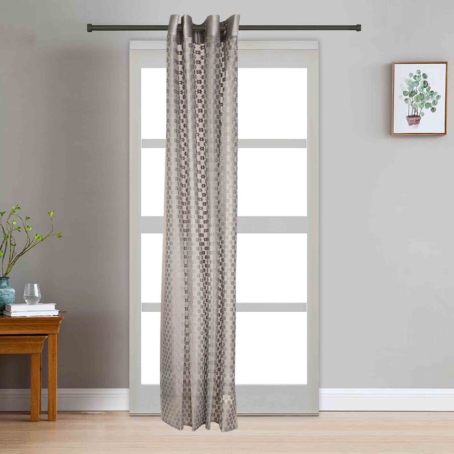 7ft. Grey Polyester Curtain, , large