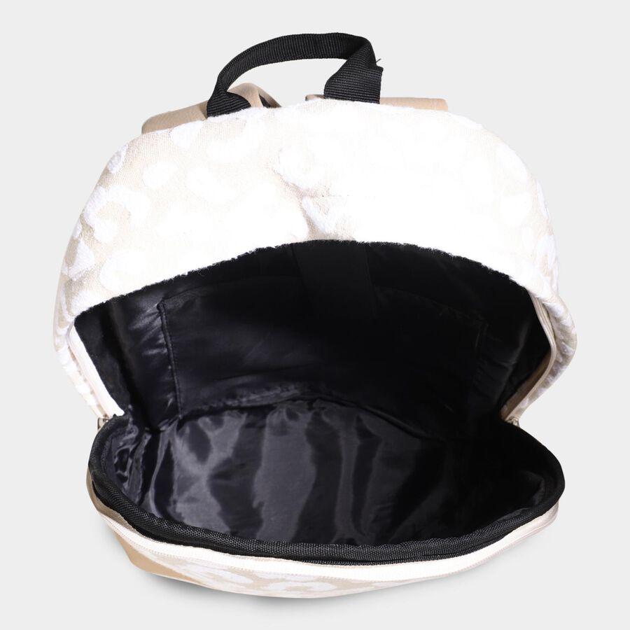 Women's off-White Canvas Backpack, , large image number null