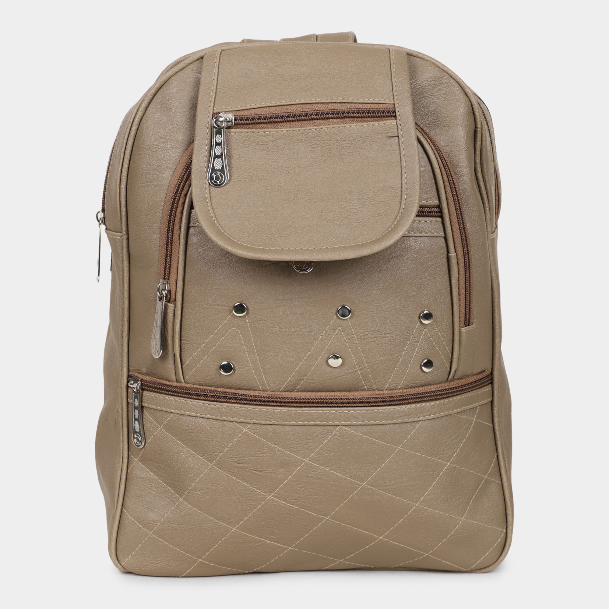 Brink                         Women's Beige Polyurethane Backpack