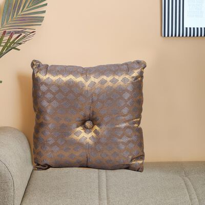 Gold Geometric Printed Cushion