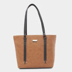Women's Mustard Polyurethane Tote Bag, , small image number null