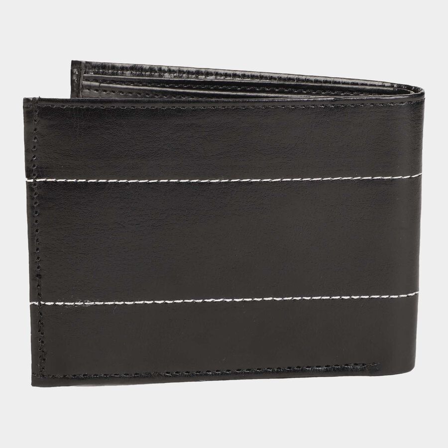 Men's Black Polyurethane Wallet, , large image number null