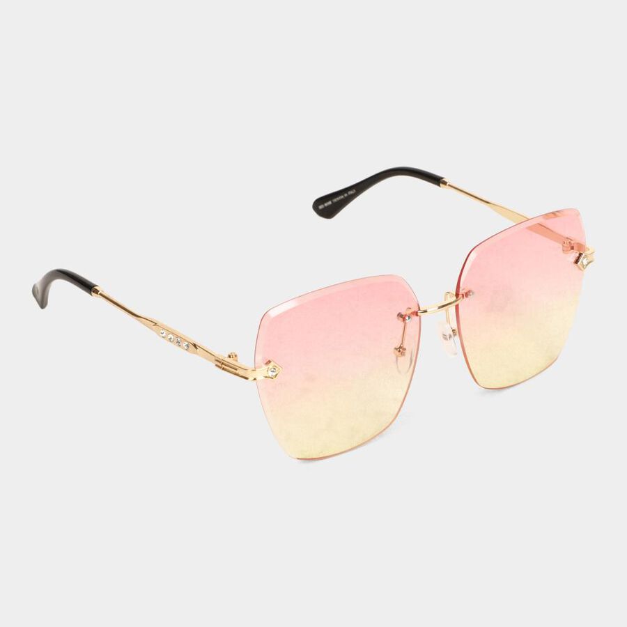 Women's Metal Gradient Rimless Sunglasses, , large image number null