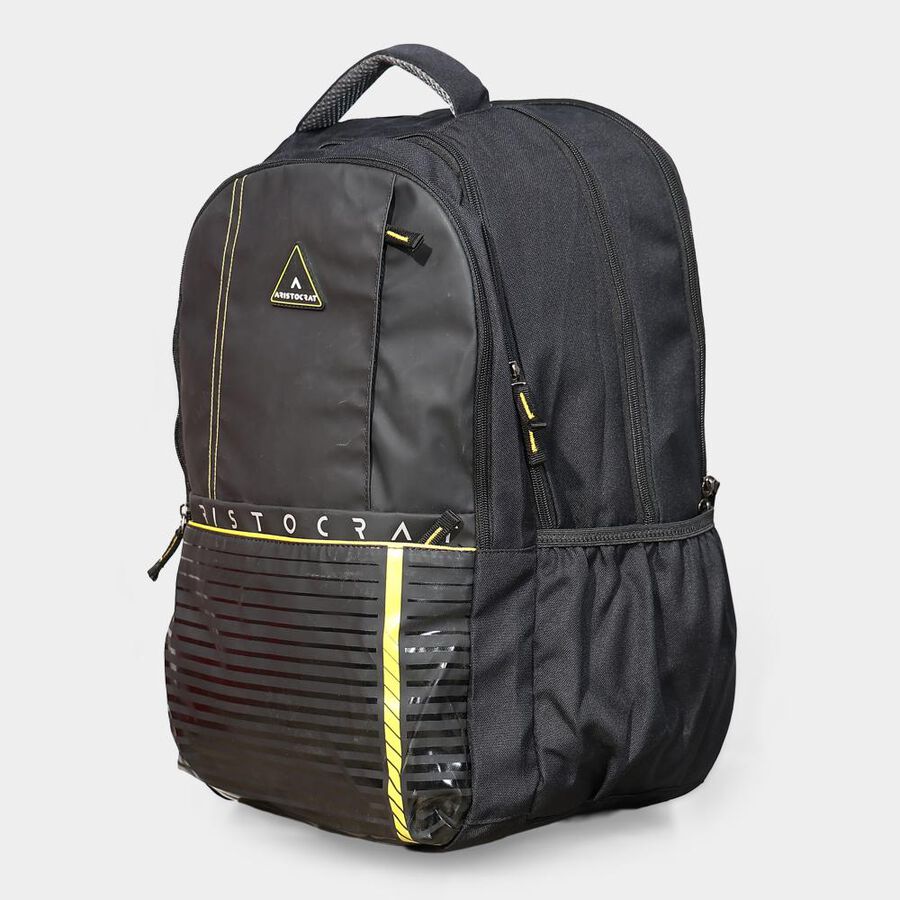 Black Polyester Laptop Back Pack, , large