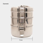 Stainless Steel Clip Tiffin - 3 Pcs., , small image number null
