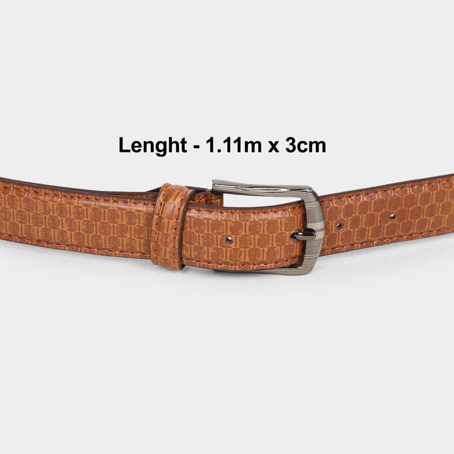 Men's Brown Polyurethane Casual Belt, , large image number null