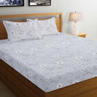 120 GSM Blue Polyester Double Bedsheet, , small image number null