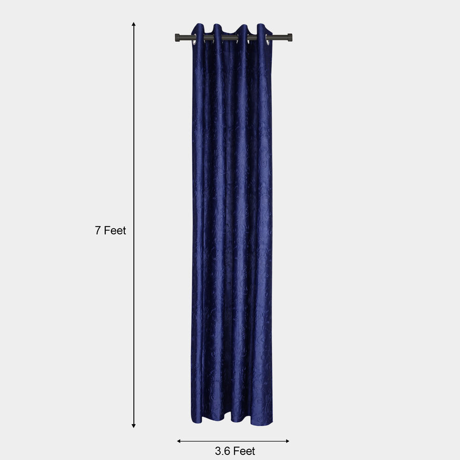 7ft. Dark Blue Microfiber Door Curtain, , large image number null