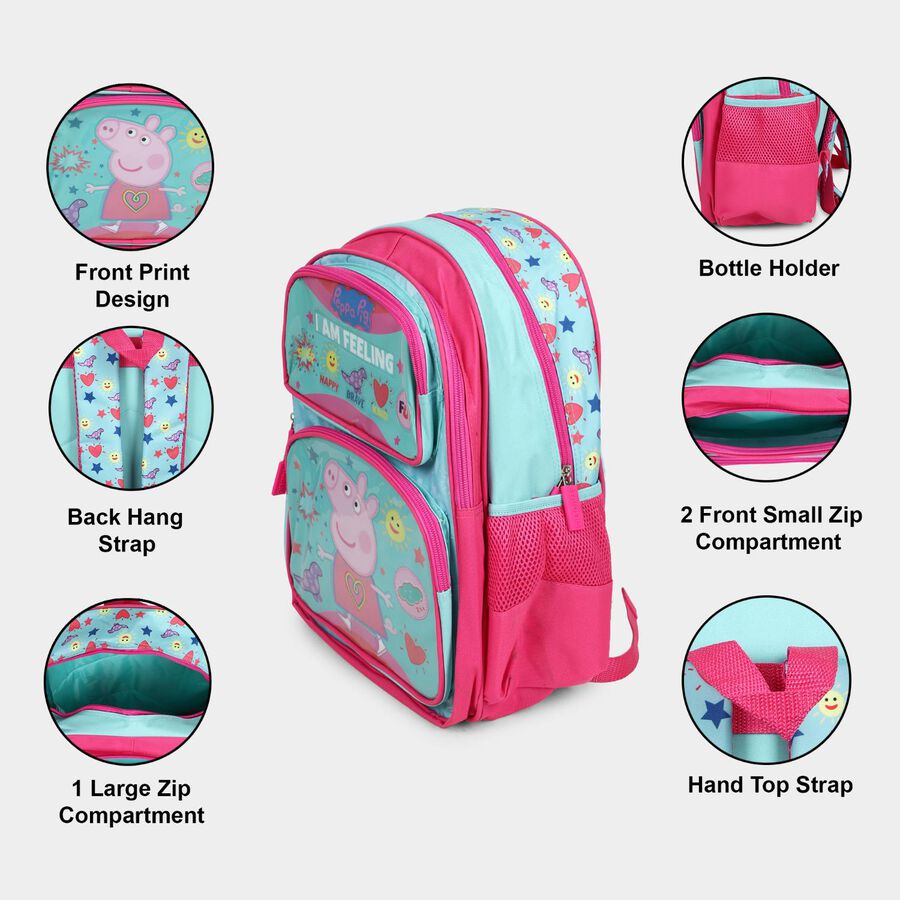 Kid's Peppa Pig Print School Bag, , large image number null