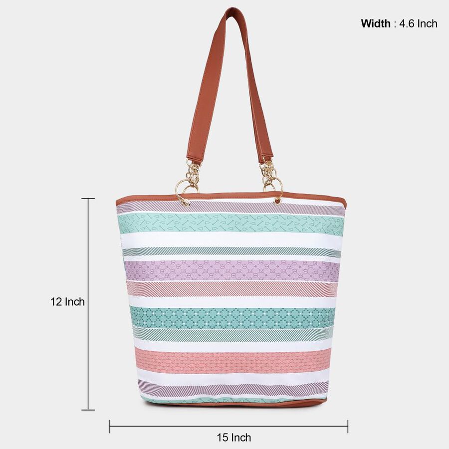 Women's Multicolour Polyurethane Tote Bag, , large image number null