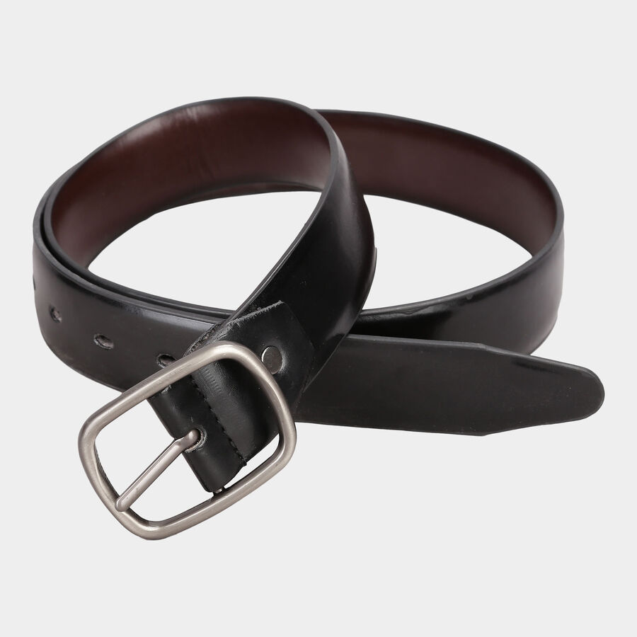 Men's Black Polyurethane Formal Belt, , large image number null