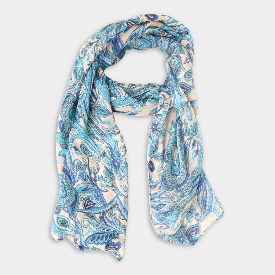 Women's Beige Viscose Scarf, , large image number null
