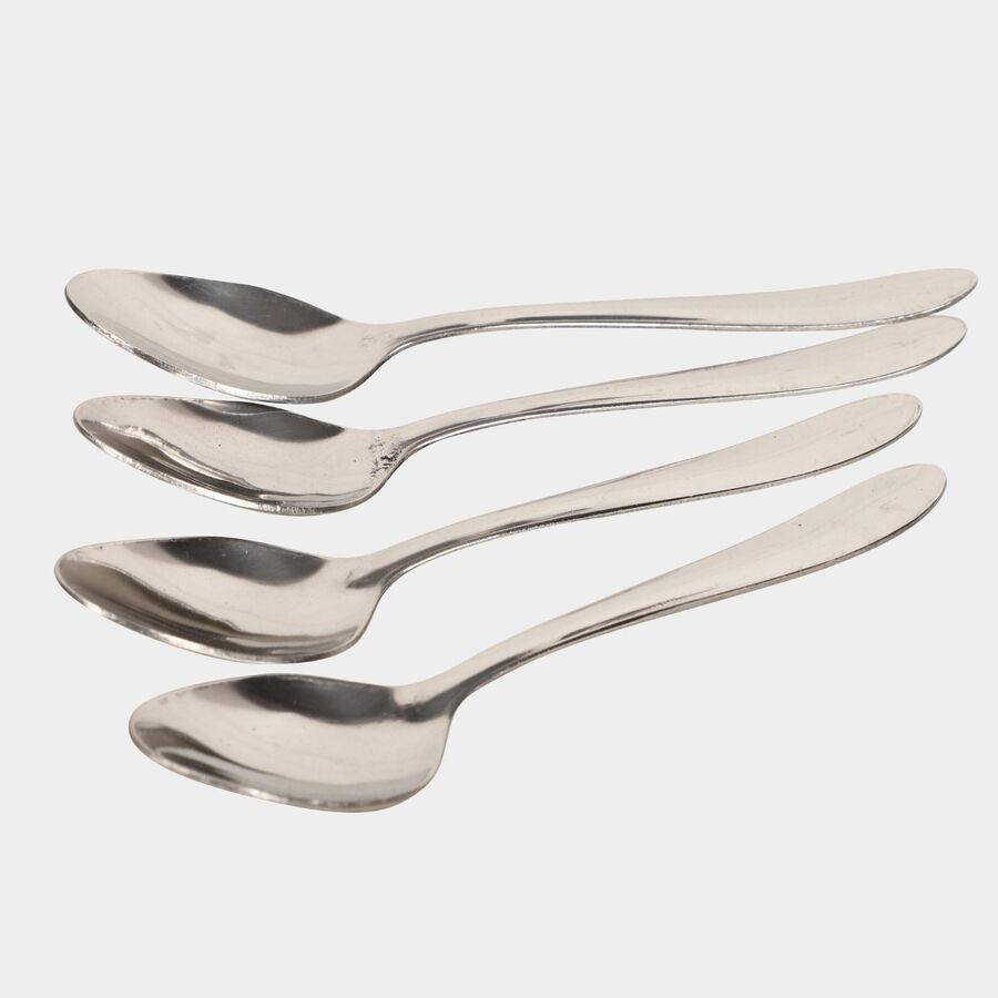 Steel Tea Spoon, Set of 4, , large image number null