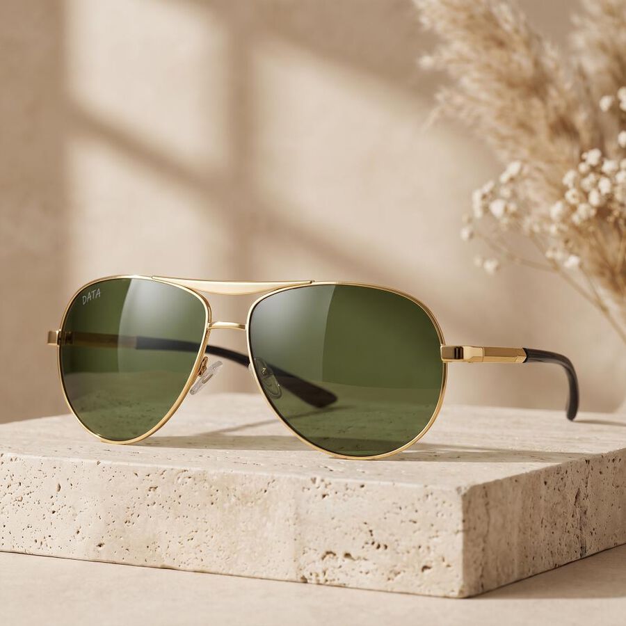 Men's Green Sunglasses, , large