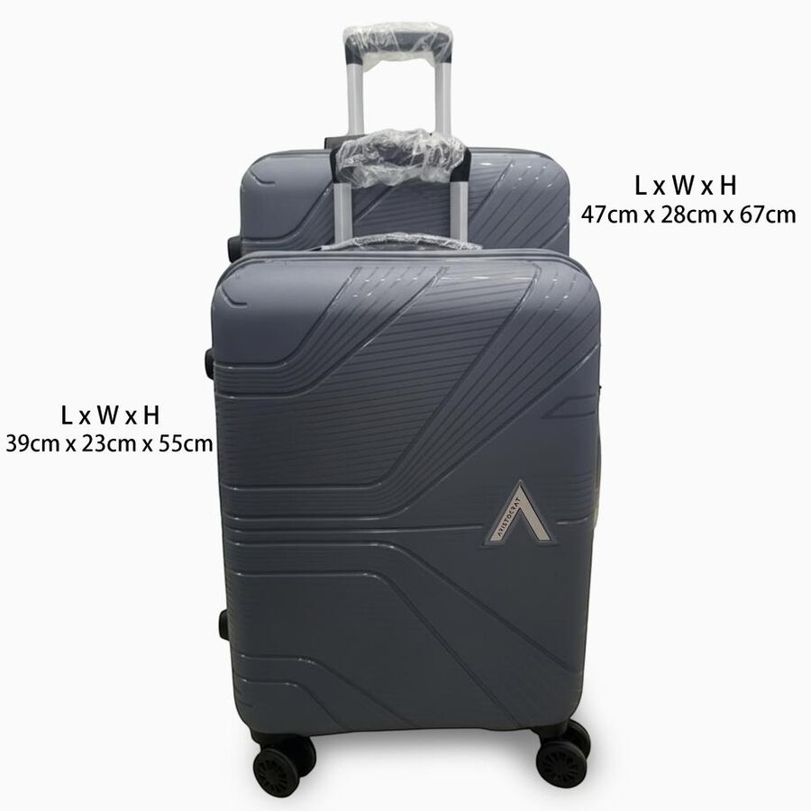 8-Wheel Polypropylene Hard Case Trolley, Set of 2, , large