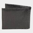 Men's Black Polyurethane Wallet, , small