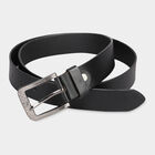 Men's Black Leather Casual Belt, , small image number null