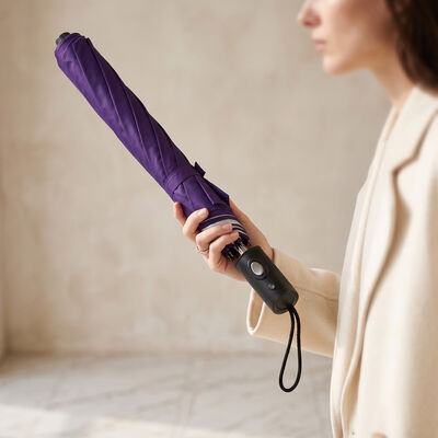 Woman's Purple Polyester Umbrella