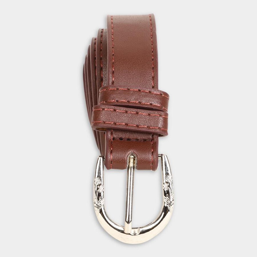 Women's Brown Polyurethane Belt, , large image number null