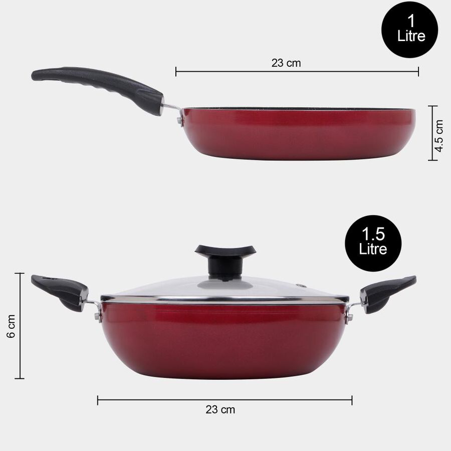 Kadhai + fry Pan with Lid, , large image number null