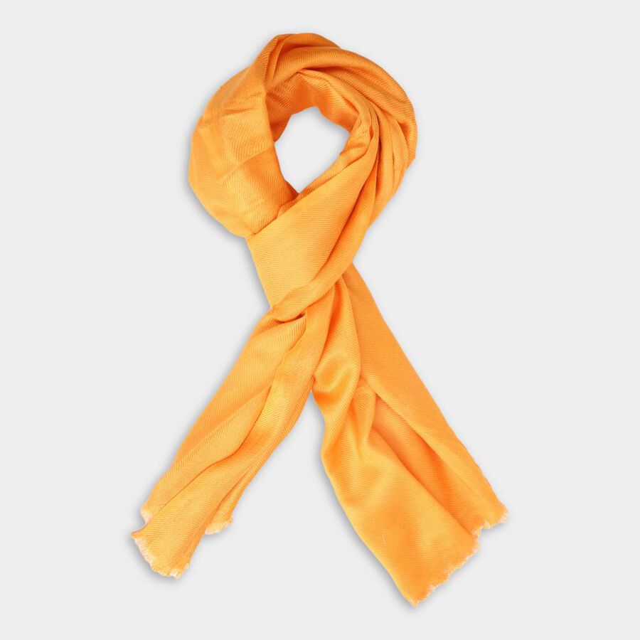 Women's Mustard Polyester Scarf, , large image number null